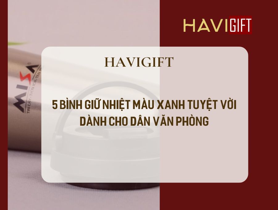 bình giữ nhiệt màu xanh